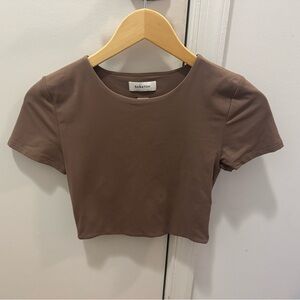 Babaton Brown Crop Top